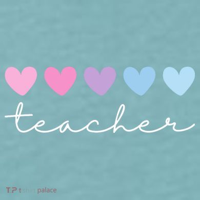 Teacher Hearts Cute Gift Sueded Cloud Jersey T-Shirt