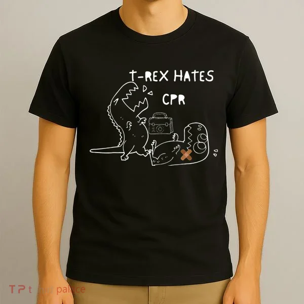T-Rex Hates CPR Dinosaurs Funny Nurse day T-Shirt