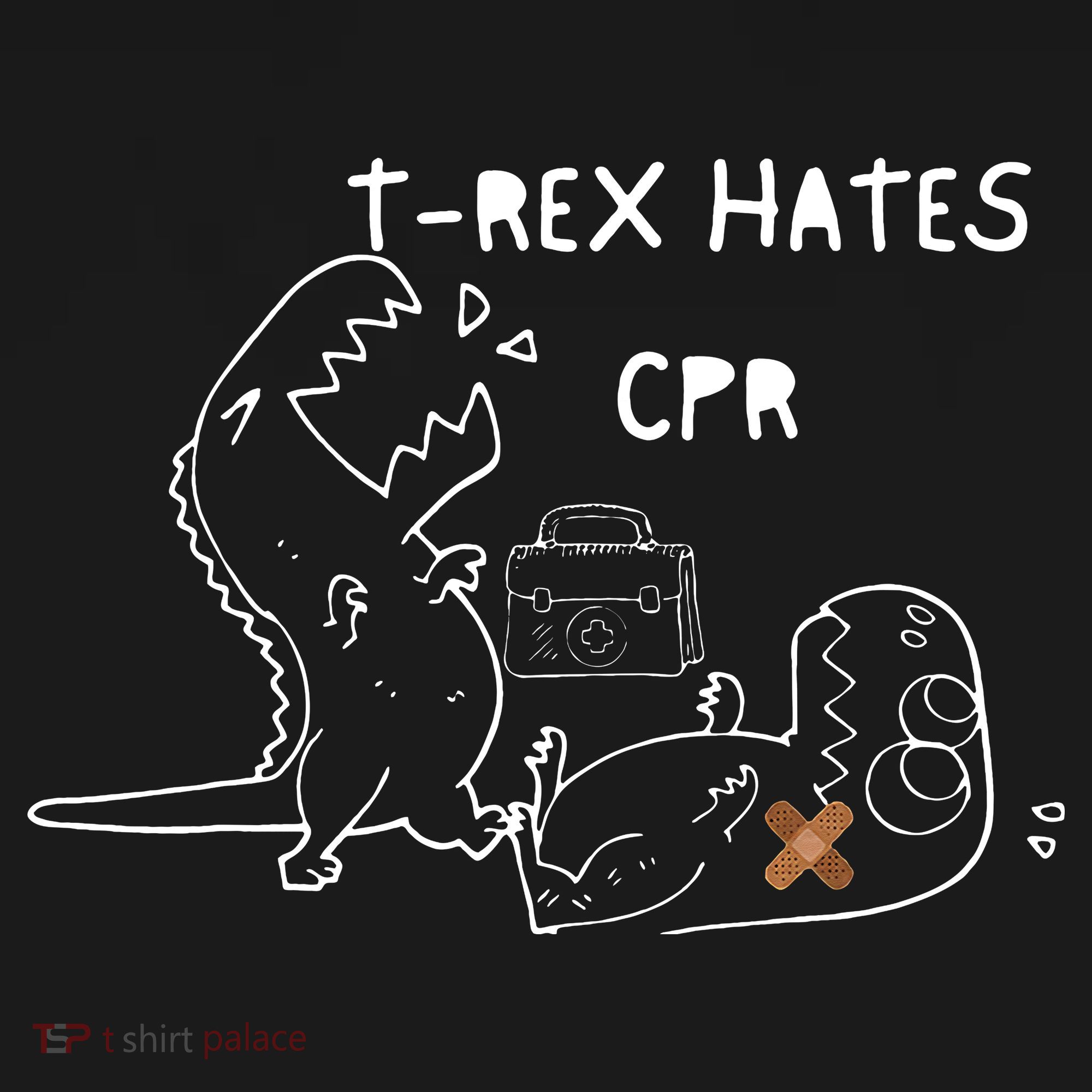 T-Rex Hates CPR Dinosaurs Funny Nurse day Kids Long Sleeve Shirt