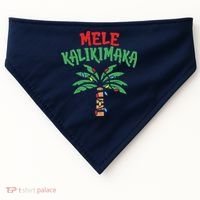 Tree Hawaiian Christmas In July USA-Made Doggie Bandana thumb 0