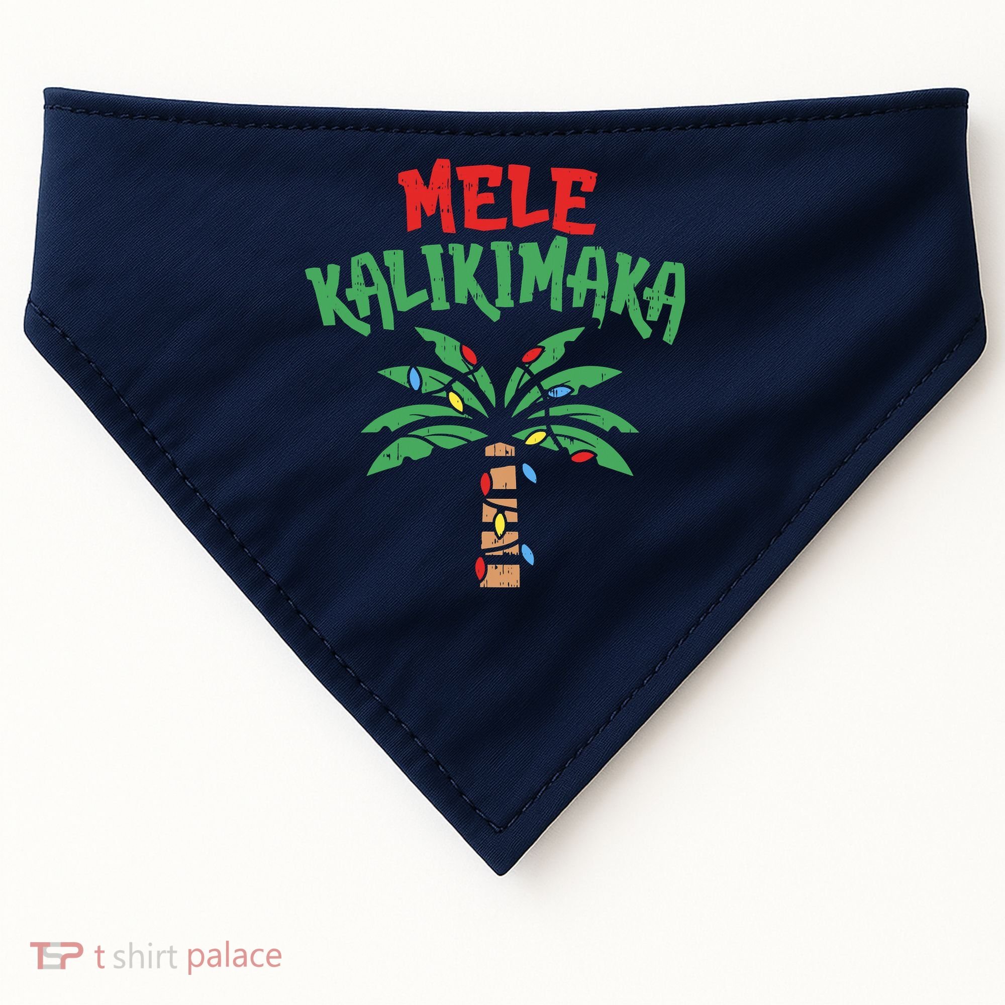 Tree Hawaiian Christmas In July USA-Made Doggie Bandana