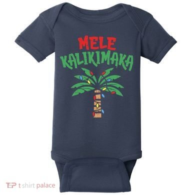 Tree Hawaiian Christmas In July Baby Bodysuit