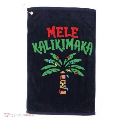 Tree Hawaiian Christmas In July Golf Towel