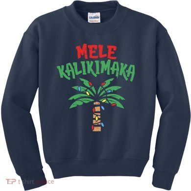 Tree Hawaiian Christmas In July Kids Sweatshirt