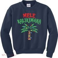 Tree Hawaiian Christmas In July Kids Sweatshirt thumb 0