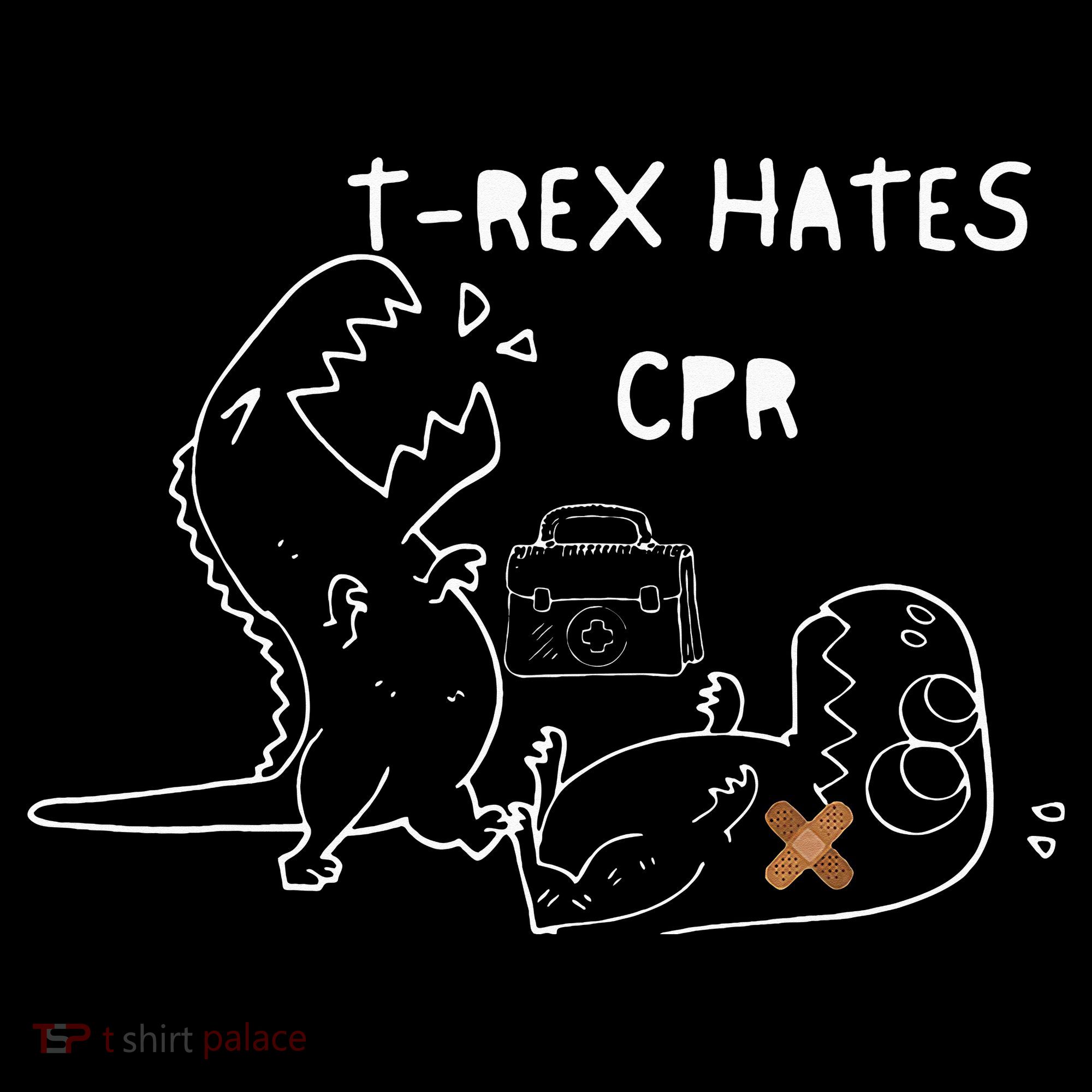 T-Rex Hates CPR Dinosaurs Funny Nurse Visor