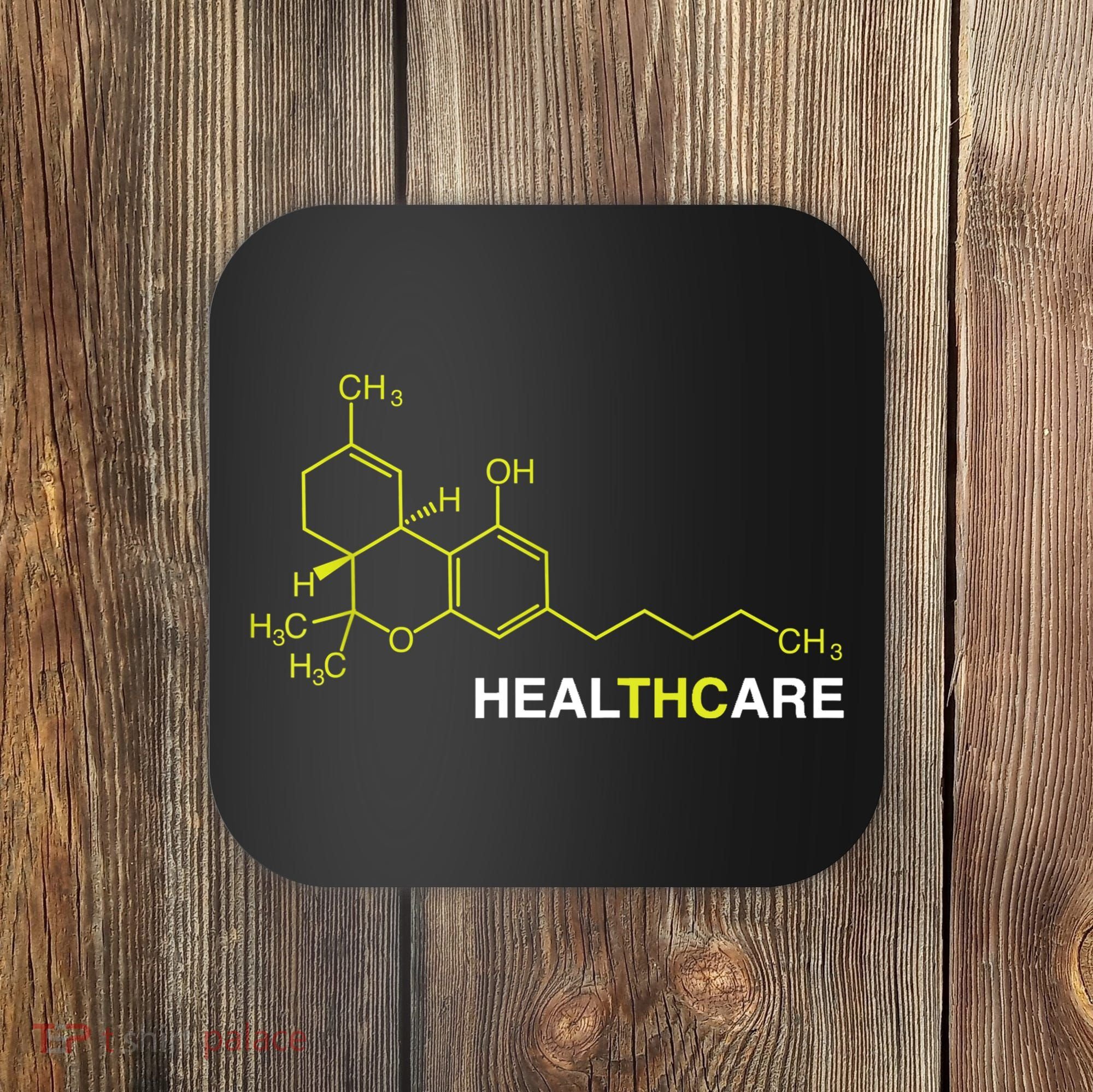 THC Healthcare Cannabis Medical Marijuana TShirt Coaster