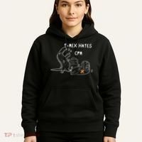 TRex Hates CPR Dinosaurs Funny Nurse Hoodie thumb 5