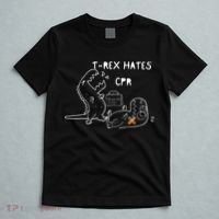 TRex Hates CPR Dinosaurs Funny Nurse T-Shirt thumb 5