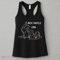 TRex Hates CPR Dinosaurs Funny Nurse Women's Tank Top thumb 3