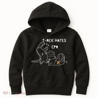 TRex Hates CPR Dinosaurs Funny Nurse Kids Hoodie thumb 0