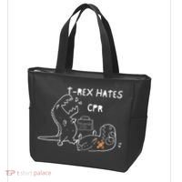 TRex Hates CPR Dinosaurs Funny Nurse Tote Bag thumb 3