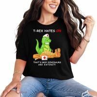Trex Hates Cpr That's Why Dinosaurs Are Extinct Comfort Colors T-Shirt thumb 0