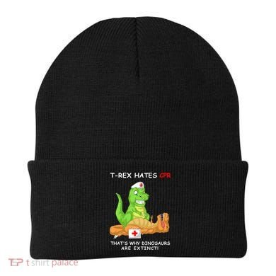 Trex Hates Cpr That's Why Dinosaurs Are Extinct Beanie