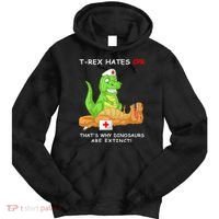 Trex Hates Cpr That's Why Dinosaurs Are Extinct Tie Dye Hoodie thumb 0