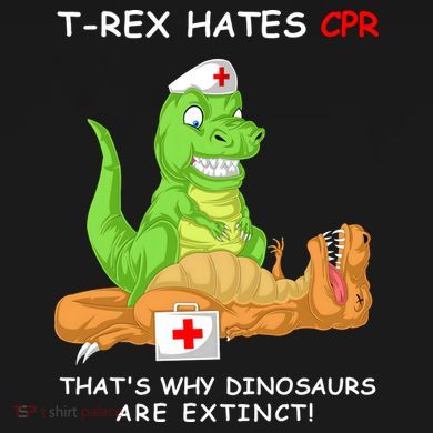 Trex Hates Cpr That's Why Dinosaurs Are Extinct Women's Long Sleeve Shirt