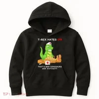 Trex Hates Cpr That's Why Dinosaurs Are Extinct Kids Hoodie thumb 0