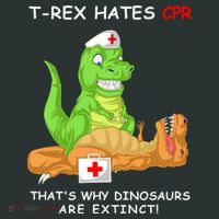 Trex Hates Cpr That's Why Dinosaurs Are Extinct Infant Baby Jersey Bodysuit thumb 2