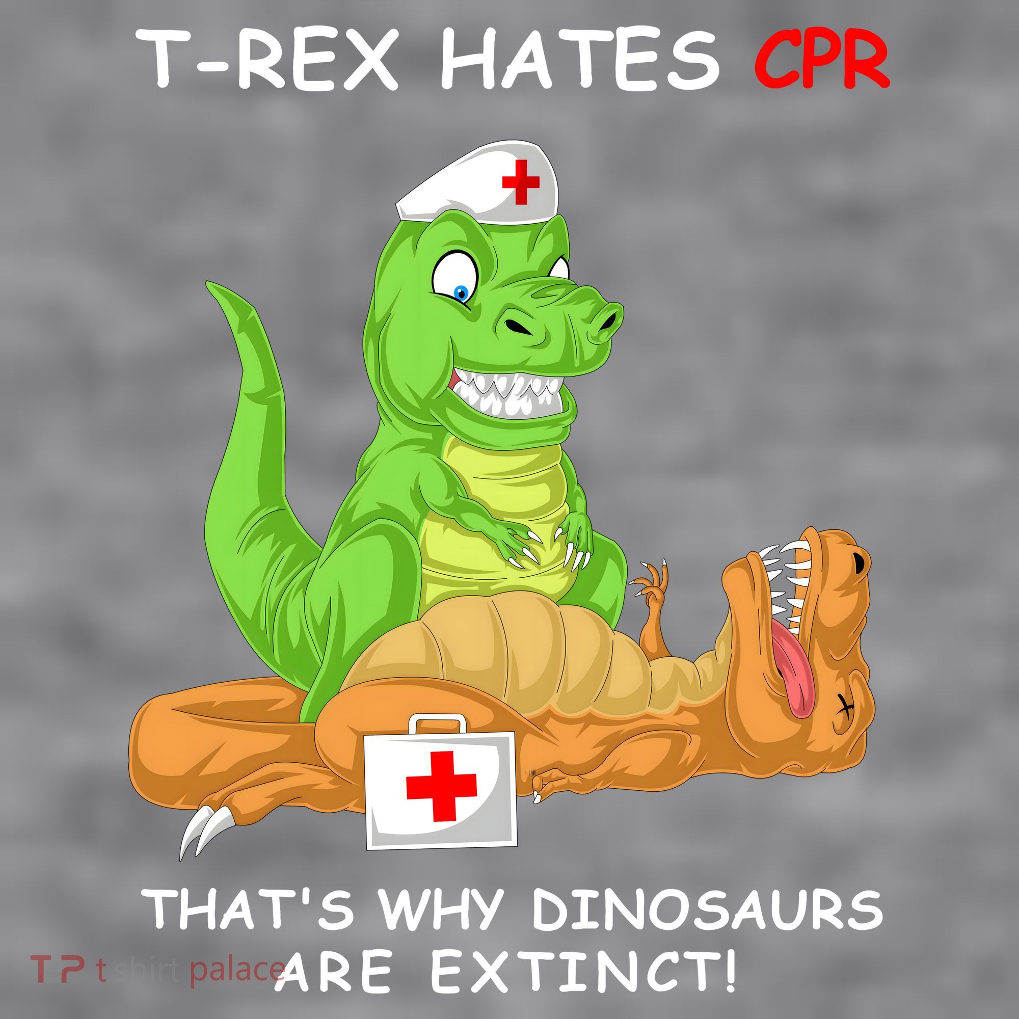Trex Hates Cpr That's Why Dinosaurs Are Extinct Women's Racerback Cropped Tank