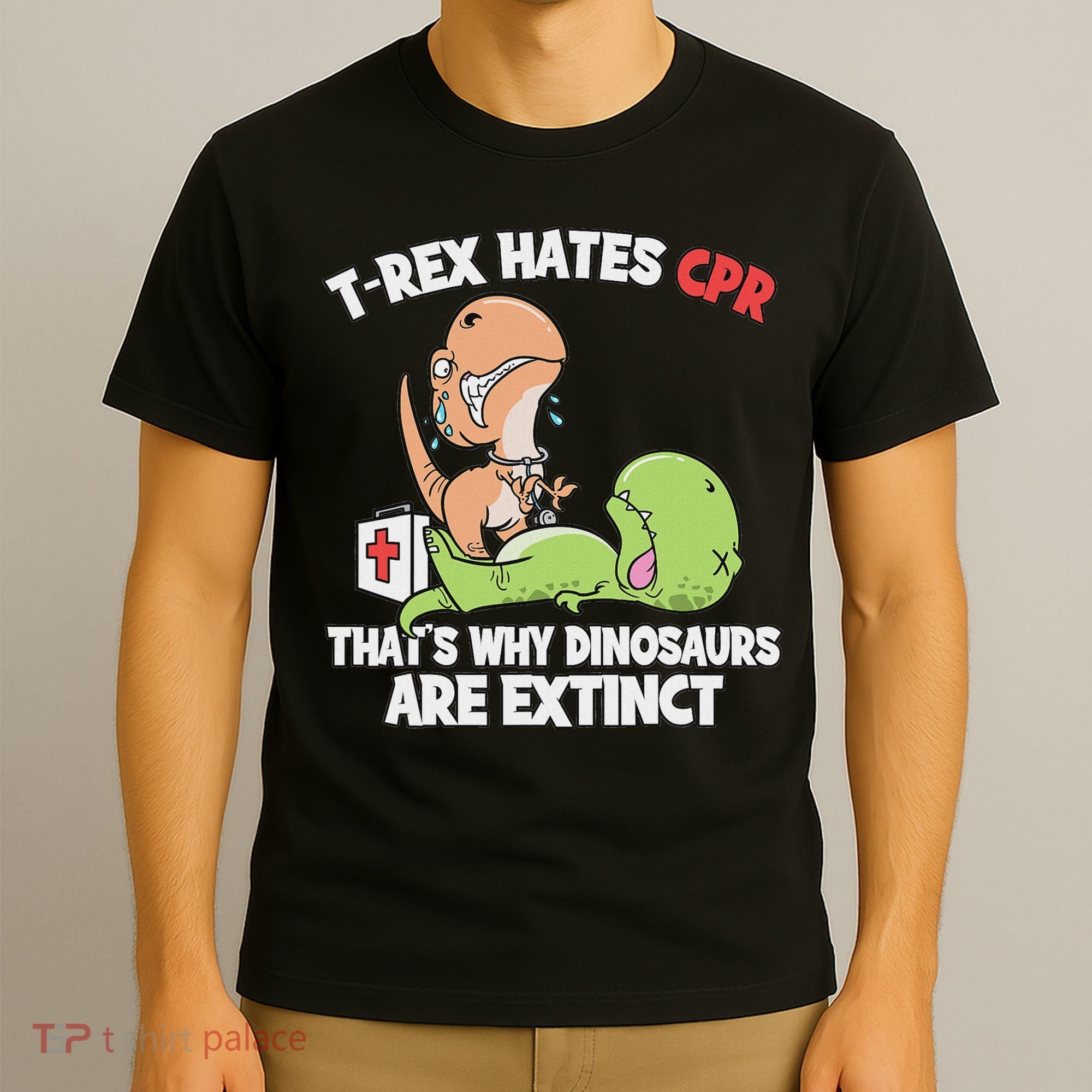 Trex Hates Cpr Dinosaur Nurse T-Shirt