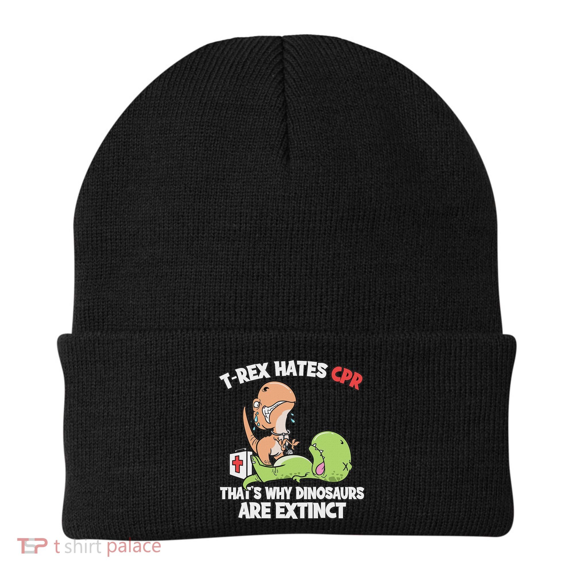Trex Hates Cpr Dinosaur Nurse Beanie