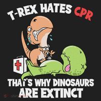 Trex Hates Cpr Dinosaur Nurse Tumbler thumb 3