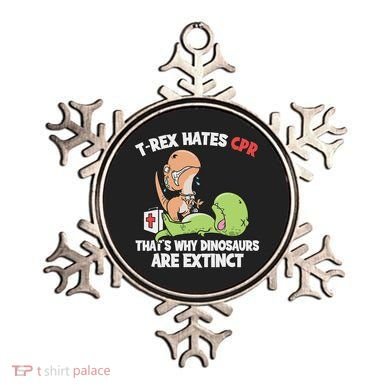 Trex Hates Cpr Dinosaur Nurse Ornament