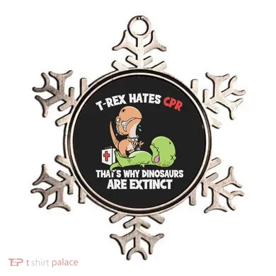 Trex Hates Cpr Dinosaur Nurse Ornament