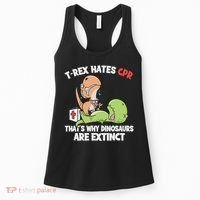 Trex Hates Cpr Dinosaur Nurse Women's Tank Top thumb 0