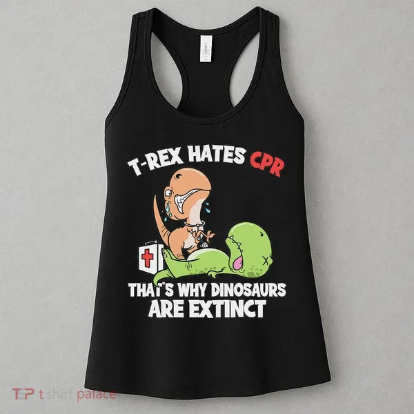 Trex Hates Cpr Dinosaur Nurse Women's Tank Top