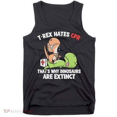 Trex Hates Cpr Dinosaur Nurse Tank Top
