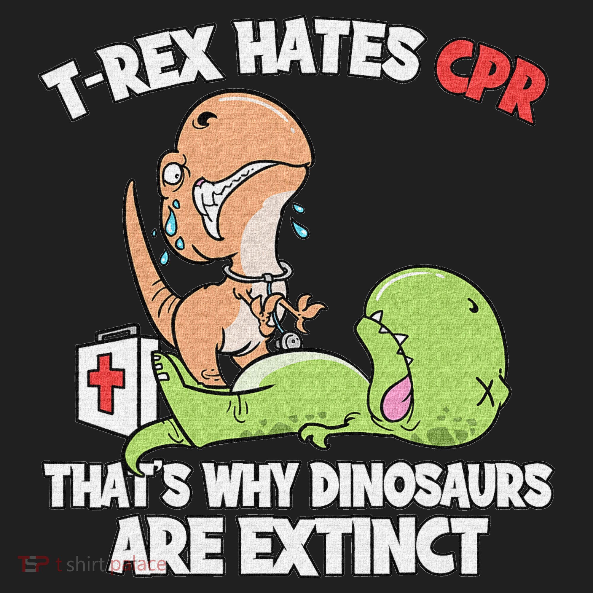 Trex Hates Cpr Dinosaur Nurse Golf Towel