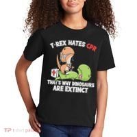 Trex Hates Cpr Dinosaur Nurse Kids T-Shirt thumb 2