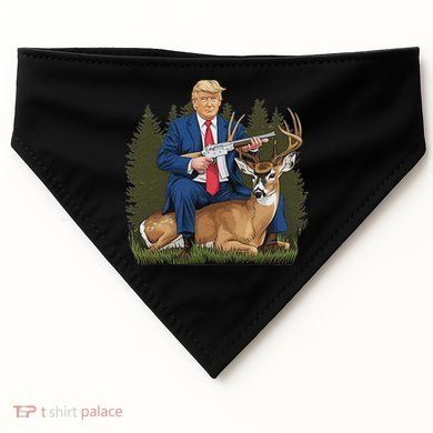 Trump Hunting Deer USA-Made Doggie Bandana