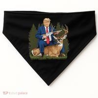 Trump Hunting Deer USA-Made Doggie Bandana thumb 0