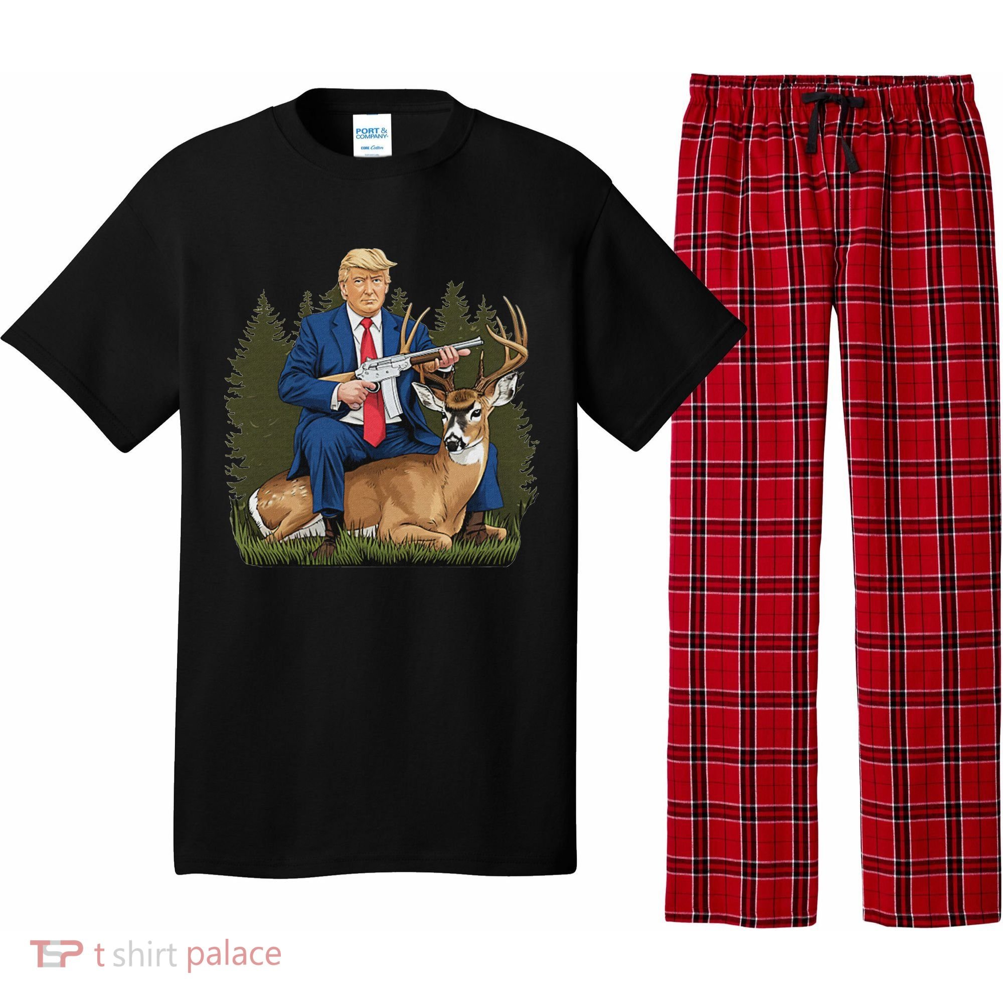 Trump Hunting Deer Pajama Set