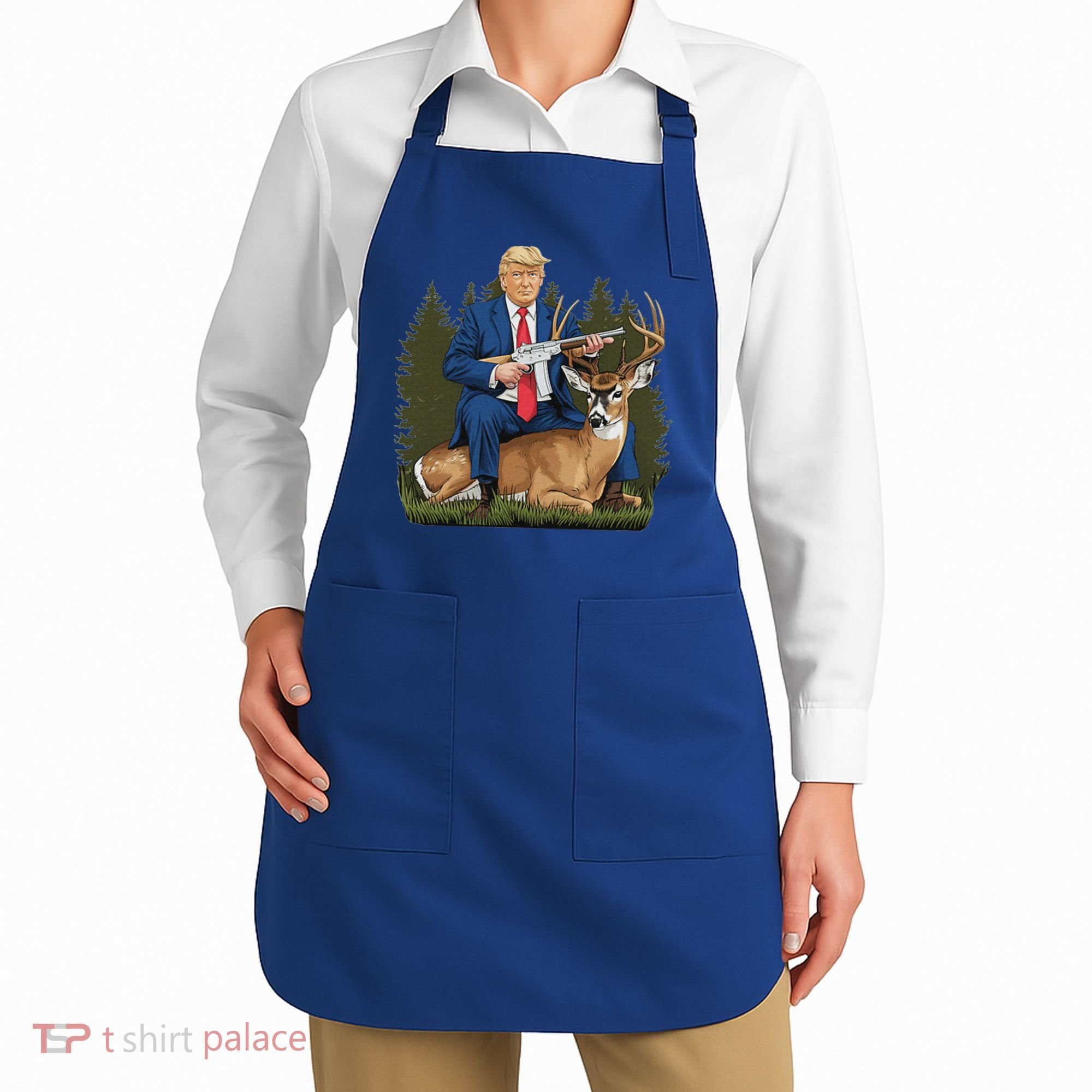 Trump Hunting Deer Apron