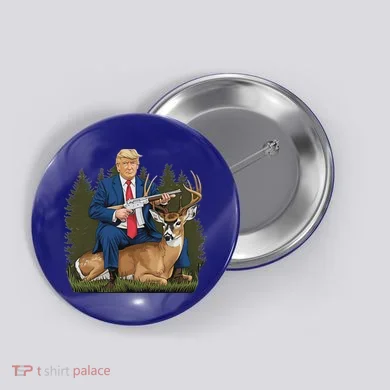 Trump Hunting Deer Button