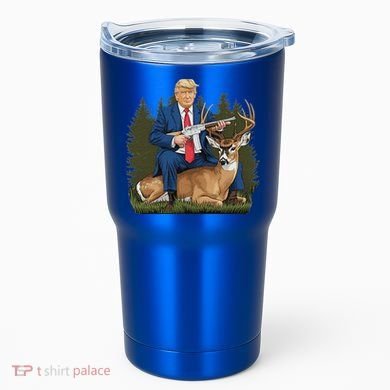 Trump Hunting Deer Tumbler