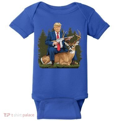 Trump Hunting Deer Baby Bodysuit