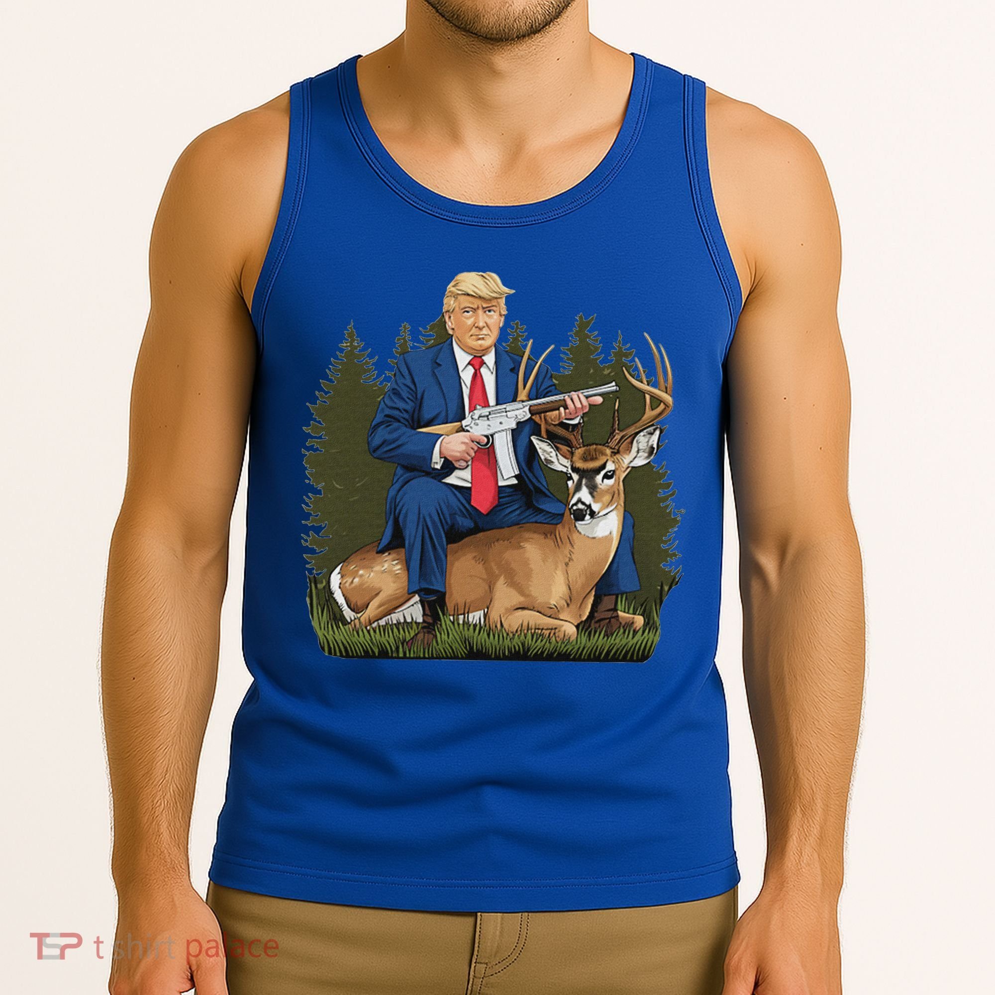 Trump Hunting Deer Tank Top