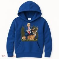Trump Hunting Deer Kids Hoodie thumb 0