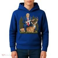 Trump Hunting Deer Kids Hoodie thumb 4
