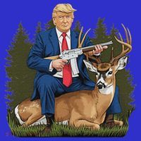 Trump Hunting Deer Kids Long Sleeve Shirt thumb 2