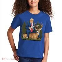 Trump Hunting Deer Kids T-Shirt thumb 2