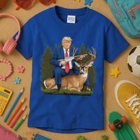 Trump Hunting Deer Kids T-Shirt thumb 3