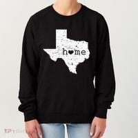 Texas Home Distressed Tx Map With Heart Women's Sweatshirt thumb 0