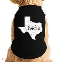 Texas Home Distressed Tx Map With Heart Doggie Tank thumb 0