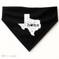 Texas Home Distressed Tx Map With Heart USA-Made Doggie Bandana thumb 0