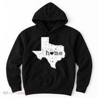 Texas Home Distressed Tx Map With Heart Hoodie thumb 0